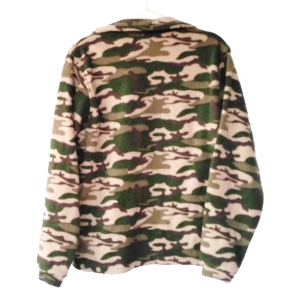 Columbia Camo Fleece Zip Up Youth Adult Size 18/20 - Picture 4 of 8